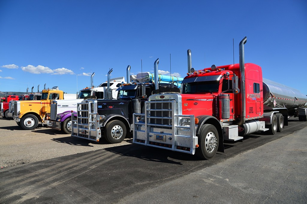 trucks on the roads